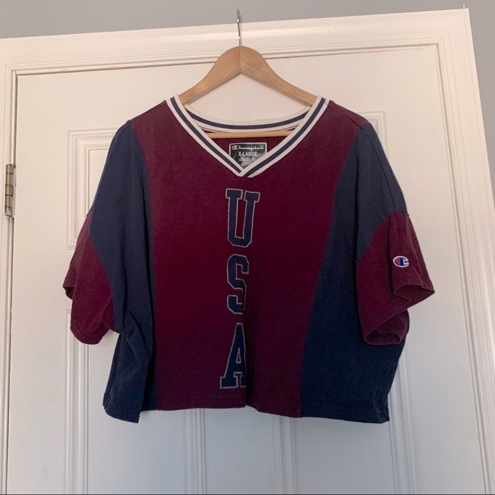 USA Champion Cropped Tee